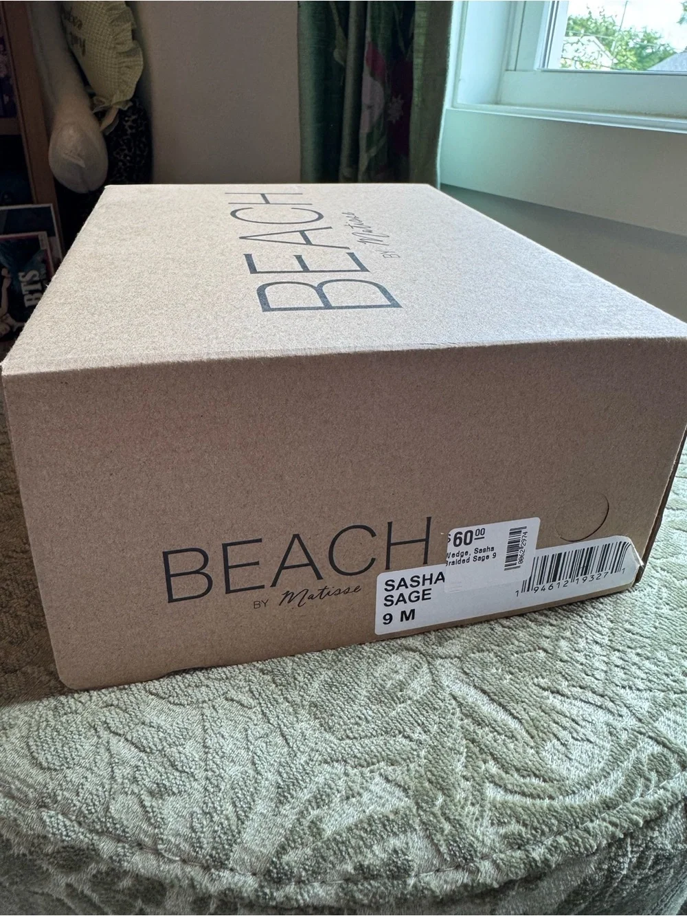 BEACH by Matisse Sage Green Braided Espadrille Wedge Slides